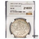 1892-O Morgan Silver Dollar NGC AU50 VAM-5 1892-O Morgan Silver Dollar NGC AU50 VAM-5