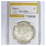 1900-S Morgan Silver Dollar PGA MS64 1900-S Morgan Silver Dollar PGA MS64