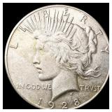 1928 Silver Peace Dollar CLOSELY UNCIRCULATED 1928 Silver Peace Dollar CLOSELY UNCIRCULATED