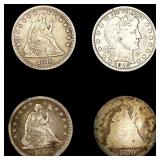 (4) Misc Quarters (1856, 1870, 1876, 1915) NICELY (4) Misc Quarters (1856, 1870, 1876, 1915) NICELY