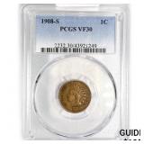 1908-S Indian Head Cent PCGS VF30 1908-S Indian Head Cent PCGS VF30