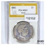 1883 Kingdom of Hawaii Dollar PGA MS61 1883 Kingdom of Hawaii Dollar PGA MS61