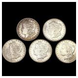(5) Morgan Silver Dollars (1879-O, 1890, 1899-O, (5) Morgan Silver Dollars (1879-O, 1890, 1899-O,