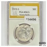1915-S Panama-Pacific Half Dollar PGA MS63+ 1915-S Panama-Pacific Half Dollar PGA MS63+