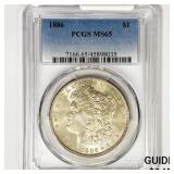 1886 Morgan Silver Dollar PCGS MS65 1886 Morgan Silver Dollar PCGS MS65