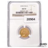 1925-D $2.50 Gold Quarter Eagle NGC AU55 1925-D $2.50 Gold Quarter Eagle NGC AU55