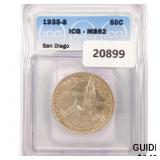 1935-S San Diego Half Dollar ICG MS62 1935-S San Diego Half Dollar ICG MS62