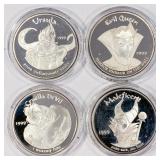 1999 1oz Disney Villains Coin Set (4 Coins) 1999 1oz Disney Villains Coin Set (4 Coins)