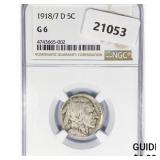 1918/7-D Buffalo Nickel NGC G6 1918/7-D Buffalo Nickel NGC G6