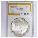 1884-CC Morgan Silver Dollar PGA MS63 1884-CC Morgan Silver Dollar PGA MS63