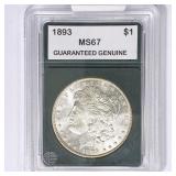 1893 Morgan Silver Dollar GG MS67 1893 Morgan Silver Dollar GG MS67