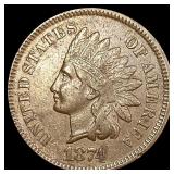 1874 Indian Head Cent NEARLY UNCIRCULATED 1874 Indian Head Cent NEARLY UNCIRCULATED