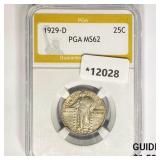 1929-D Standing Liberty Quarter PGA MS62 1929-D Standing Liberty Quarter PGA MS62