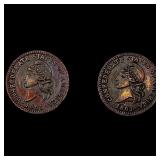 (2) 1861 Restrike Confederate 1/100 Cents HIGH (2) 1861 Restrike Confederate 1/100 Cents HIGH