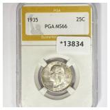 1935 Washington Silver Quarter PGA MS66 1935 Washington Silver Quarter PGA MS66