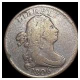 1806 Sm 6 Draped Bust Half Cent NICELY CIRCULATED 1806 Sm 6 Draped Bust Half Cent NICELY CIRCULATED
