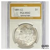 1881-CC Morgan Silver Dollar PGA MS62 Spitting 1881-CC Morgan Silver Dollar PGA MS62 Spitting