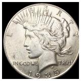 1935 Silver Peace Dollar NEARLY UNCIRCULATED 1935 Silver Peace Dollar NEARLY UNCIRCULATED