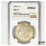 1896 Morgan Silver Dollar NGC MS65 1896 Morgan Silver Dollar NGC MS65