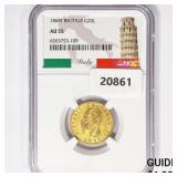 1865T BN 20 Lire .23oz Italy Gold NGC AU55 1865T BN 20 Lire .23oz Italy Gold NGC AU55