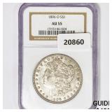 1896-O Morgan Silver Dollar NGC AU55 1896-O Morgan Silver Dollar NGC AU55