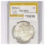 1878-CC Morgan Silver Dollar PGA MS63 1878-CC Morgan Silver Dollar PGA MS63