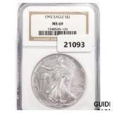 1992 American Silver Eagle NGC MS69 1992 American Silver Eagle NGC MS69