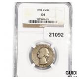 1932-D Washington Silver Quarter NGC G6 1932-D Washington Silver Quarter NGC G6