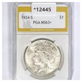 1924-S Silver Peace Dollar PGA MS63+ 1924-S Silver Peace Dollar PGA MS63+