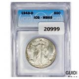 1943-D Walking Liberty Half Dollar ICG MS65 1943-D Walking Liberty Half Dollar ICG MS65