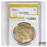 1928-S Silver Peace Dollar PGA MS66 1928-S Silver Peace Dollar PGA MS66