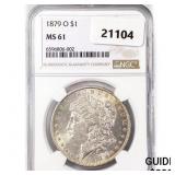 1879-O Morgan Silver Dollar NGC MS61 1879-O Morgan Silver Dollar NGC MS61