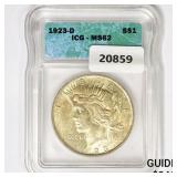 1923-D Silver Peace Dollar ICG MS62 1923-D Silver Peace Dollar ICG MS62