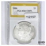 1886 Morgan Silver Dollar PGA MS64 DMPL 1886 Morgan Silver Dollar PGA MS64 DMPL