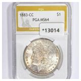 1883-CC Morgan Silver Dollar PGA MS64 1883-CC Morgan Silver Dollar PGA MS64