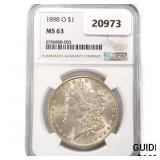 1898-O Morgan Silver Dollar NGC MS63 1898-O Morgan Silver Dollar NGC MS63