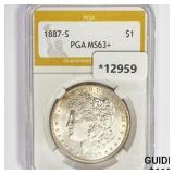 1887-S Morgan Silver Dollar PGA MS63+ 1887-S Morgan Silver Dollar PGA MS63+