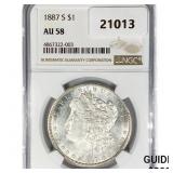 1887-S Morgan Silver Dollar NGC AU58 1887-S Morgan Silver Dollar NGC AU58