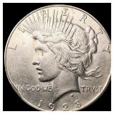 1928-S Silver Peace Dollar CLOSELY UNCIRCULATED 1928-S Silver Peace Dollar CLOSELY UNCIRCULATED