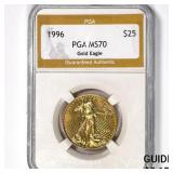1996 $25 1/2oz American Gold Eagle PGA MS70 1996 $25 1/2oz American Gold Eagle PGA MS70