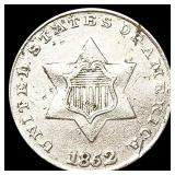 1852 Silver Three Cent ABOUT UNCIRCULATED 1852 Silver Three Cent ABOUT UNCIRCULATED