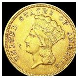1854 $3 Gold Piece CLOSELY UNCIRCULATED 1854 $3 Gold Piece CLOSELY UNCIRCULATED