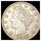 1902 Liberty Victory Nickel CLOSELY UNCIRCULATED 1902 Liberty Victory Nickel CLOSELY UNCIRCULATED