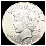 1927 Silver Peace Dollar CLOSELY UNCIRCULATED 1927 Silver Peace Dollar CLOSELY UNCIRCULATED
