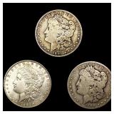 (3) Morgan Silver Dollars (1886, 1891-O, 1894-O) (3) Morgan Silver Dollars (1886, 1891-O, 1894-O)