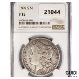 1892-S Morgan Silver Dollar NGC F15 1892-S Morgan Silver Dollar NGC F15