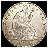 1854 Arws Seated Liberty Half Dollar NEARLY 1854 Arws Seated Liberty Half Dollar NEARLY