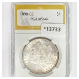 1890-CC Morgan Silver Dollar PGA MS64+ 1890-CC Morgan Silver Dollar PGA MS64+