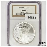 1995 American Silver Eagle NGC MS69 1995 American Silver Eagle NGC MS69