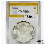 1887-S Morgan Silver Dollar PGA MS62+ 1887-S Morgan Silver Dollar PGA MS62+